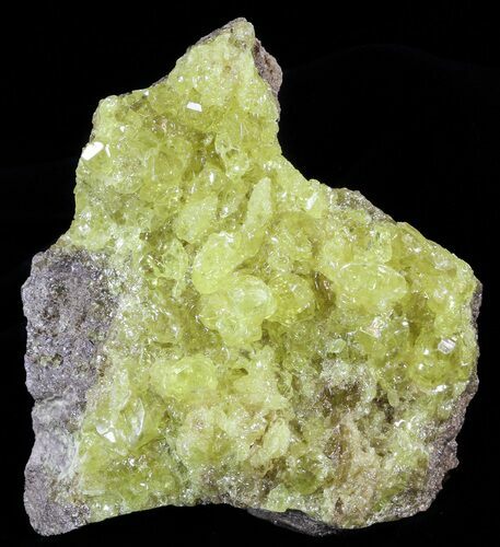 Lemon Yellow Sulfur Crystal Cluster - Bolivia #51579